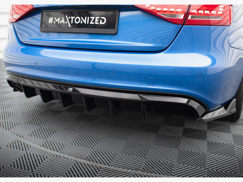 Maxton Rear Valance Audi A4 S-Line Sedan B8 (Version with dual exhaust tips on one side) Maxton Rear Valance Audi A4 S-Line Sedan B8 (Version with dual exhaust tips on one side)