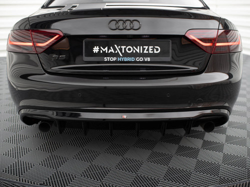 Maxton Rear Valance Audi A5 Coupe / Cabrio S-Line 8T (Version with single exhausts on both sides) Maxton Rear Valance Audi A5 Coupe / Cabrio S-Line 8T (Version with single exhausts on both sides)
