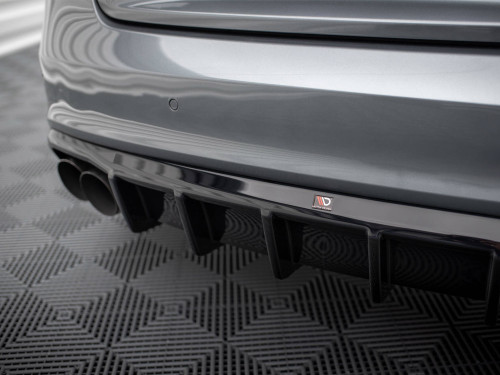 Maxton Rear Valance Audi A5 S-Line Coupe / Sportback / Cabrio 8T Facelift (Single side dual exhaust version)