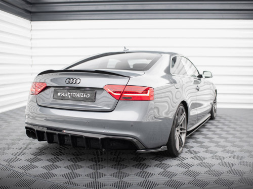 Maxton Rear Valance Audi A5 S-Line Coupe / Sportback / Cabrio 8T Facelift (Single side dual exhaust version) Maxton Rear Valance Audi A5 S-Line Coupe / Sportback / Cabrio 8T Facelift (Single side dual exhaust version)