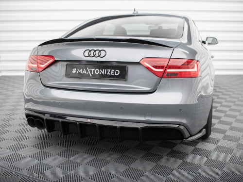Maxton Rear Valance Audi A5 S-Line Coupe / Sportback / Cabrio 8T Facelift (Single side dual exhaust version) Maxton Rear Valance Audi A5 S-Line Coupe / Sportback / Cabrio 8T Facelift (Single side dual exhaust version)
