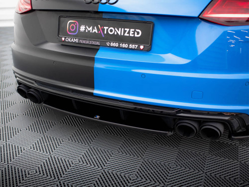 Maxton Central Rear Splitter Audi TT S 8S Facelift