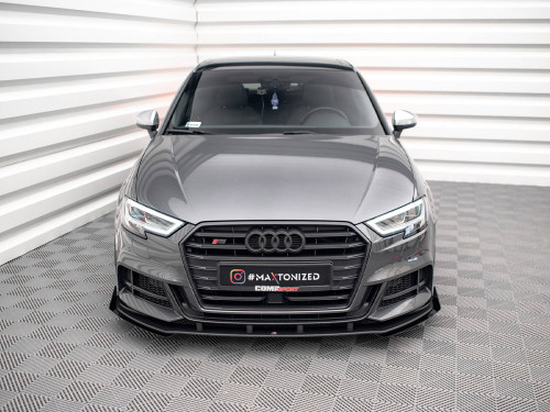 Maxton Street PRO Front Splitter V.1 + Flaps Audi S3 / A3 S-Line Sportback 8V Facelift Maxton Street PRO Front Splitter V.1 + Flaps Audi S3 / A3 S-Line Sportback 8V Facelift
