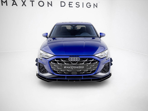 Maxton Street PRO Front Splitter V.1 + Flaps Audi A3 S-Line Sedan / S3 Sedan 8Y Facelift Maxton Street PRO Front Splitter V.1 + Flaps Audi A3 S-Line Sedan / S3 Sedan 8Y Facelift