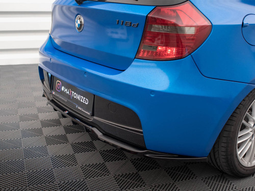 Maxton Central Rear Splitter (Vertical Bars) BMW 1 M-Pack E87 Facelift Maxton Central Rear Splitter (Vertical Bars) BMW 1 M-Pack E87 Facelift