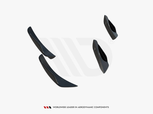 Maxton Front Bumper Wings (Canards) BMW 1 M-Pack / M140i F20 Facelift