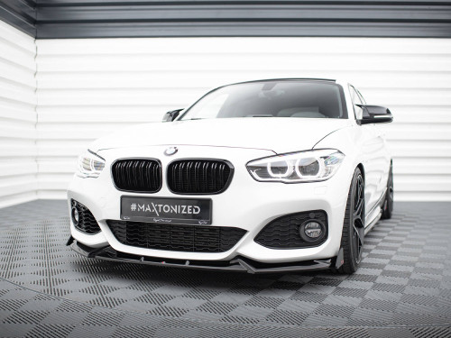 Maxton Front Splitter V.5 + Flaps BMW 1 M-Pack / M140i F20 Facelift