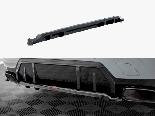 Maxton Central Rear Splitter (Vertical Bars) V.1 BMW M340i G20 / G21 Facelift