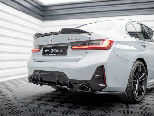 Maxton Central Rear Splitter (Vertical Bars) V.1 BMW M340i G20 / G21 Facelift