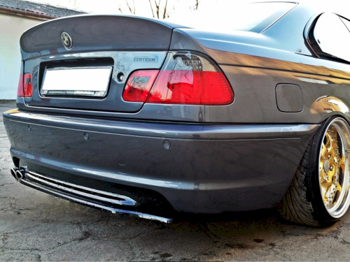 Maxton Central Rear Splitter BMW 3 E46 M-Pack Coupe