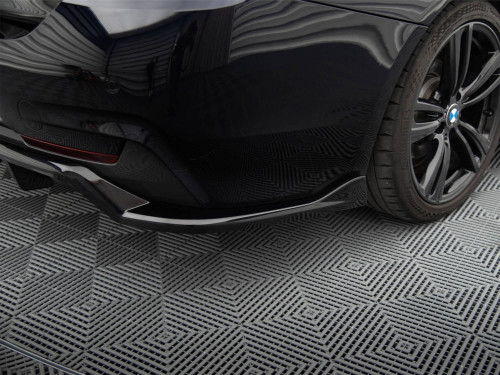 Maxton Central Rear Splitter (Vertical Bars) BMW 4 Coupe / Gran Coupe / Cabrio M-Pack F32 / F36 / F33