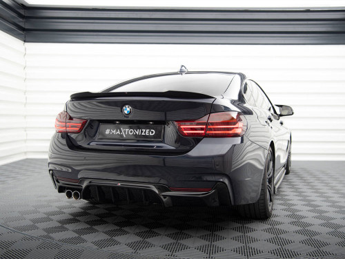 Maxton Rear Valance BMW 4 Coupe / Gran Coupe / Cabrio M-Pack F32 / F36 / F33 (Version with exhaust on one side)