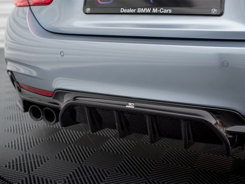 Maxton Rear Valance BMW 4 Coupe / Gran Coupe / Cabrio M-Pack F32 / F36 / F33 (Version with dual exhausts on both sides) Maxton Rear Valance BMW 4 Coupe / Gran Coupe / Cabrio M-Pack F32 / F36 / F33 (Version with dual exhausts on both sides)