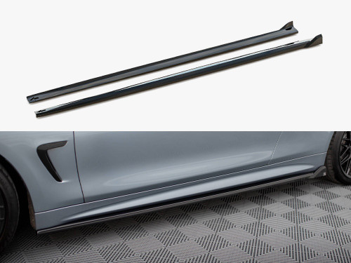 Maxton Side Skirts Diffusers V.2 BMW 4 Coupe / Gran Coupe / Cabrio M-Pack F32 / F36 / F33