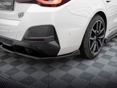 Maxton Central Rear Splitter (Vertical Bars) V.2 BMW i4 M-Pack G26