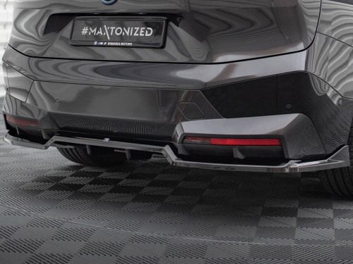 Maxton Central Rear Splitter (Vertical Bars) BMW iX M-Pack i20 Maxton Central Rear Splitter (Vertical Bars) BMW iX M-Pack i20