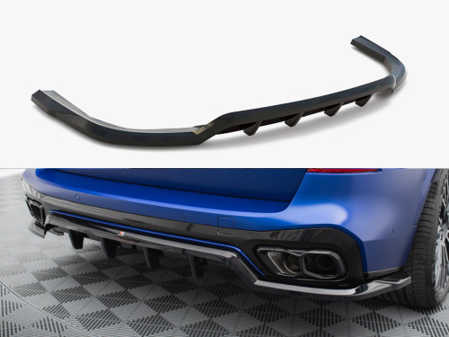 Maxton Central Rear Splitter (Vertical Bars) V.1 BMW X5 M-Pack G05 Facelift