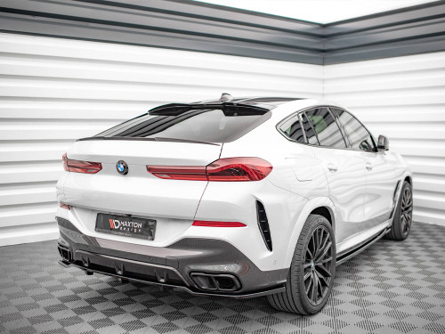 Maxton Central Rear Splitter (Vertical Bars) V.1 BMW X6 M-Pack G06