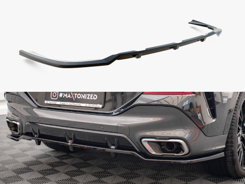 Maxton Central Rear Splitter (Vertical Bars) V.2 BMW X6 M-Pack G06