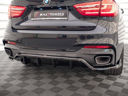 Maxton Central Rear Splitter (Vertical Bars) BMW X6 M Sport F16