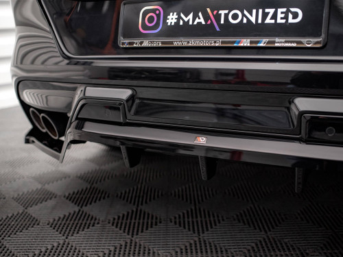 Maxton Central Rear Splitter (Vertical Bars) BMW X6 M F96 Maxton Central Rear Splitter (Vertical Bars) BMW X6 M F96