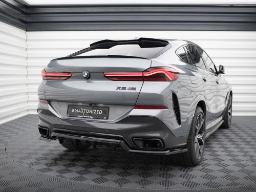 Maxton Central Rear Splitter (Vertical Bars) V.1 BMW X6 M-Pack G06 Facelift