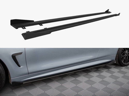 Maxton Street PRO Side Skirts Diffusers + Flaps BMW 4 Coupe / Gran Coupe / Cabrio M-Pack F32 / F36 / F33
