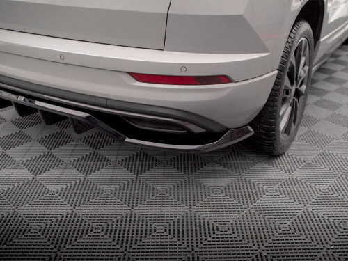 Maxton Rear Splitter (Vertical Bars) Skoda Karoq Sportline Mk1 Facelift Maxton Rear Splitter (Vertical Bars) Skoda Karoq Sportline Mk1 Facelift