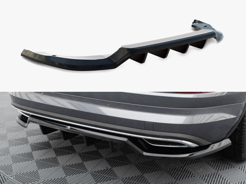 Maxton Rear Splitter (Vertical Bars) Skoda Kodiaq Sportline Mk1 Facelift
