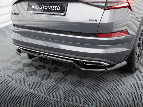 Maxton Rear Splitter (Vertical Bars) Skoda Kodiaq Sportline Mk1 Facelift Maxton Rear Splitter (Vertical Bars) Skoda Kodiaq Sportline Mk1 Facelift