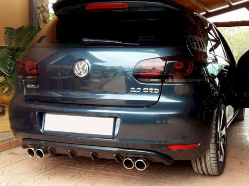 Maxton Rear Valance VW Golf VI With 2 Exhaust HOLE