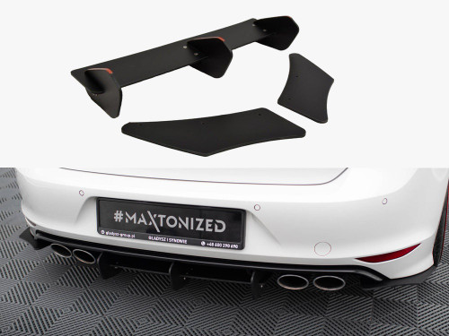 Maxton Rear Diffuser &amp; Rear Side Splitters VW Golf R Mk7 Hatchback