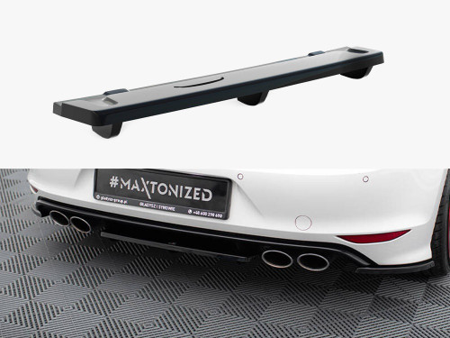 Maxton Central Rear Splitter (Vertical Bars) VW Golf R Mk7