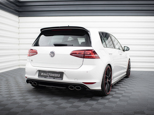 Maxton Central Rear Splitter (Vertical Bars) VW Golf R Mk7