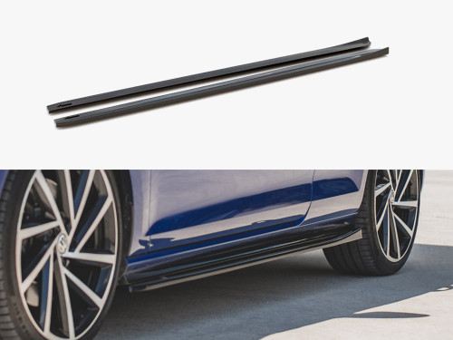 Maxton Side Skirts Diffusers V.4 Volkswagen Golf R / R-Line Mk7 Facelift