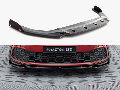 Maxton Front Splitter V.2 + Flaps Volkswagen Golf GTI / GTE / GTD / R-Line Mk8