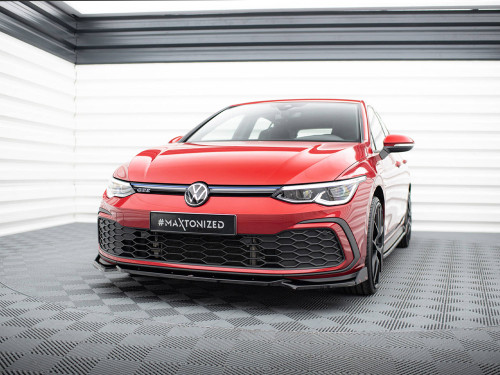 Maxton Front Splitter V.2 + Flaps Volkswagen Golf GTI / GTE / GTD / R-Line Mk8