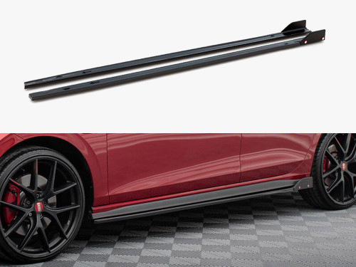 Maxton Side Skirts Diffusers V.2 + Flaps Volkswagen Golf GTI / GTE / GTI Clubsport / GTD / R-Line Mk8