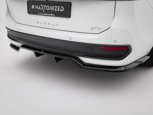 Maxton Rear Splitter (Vertical Bars) Volkswagen Passat B9 Maxton Rear Splitter (Vertical Bars) Volkswagen Passat B9