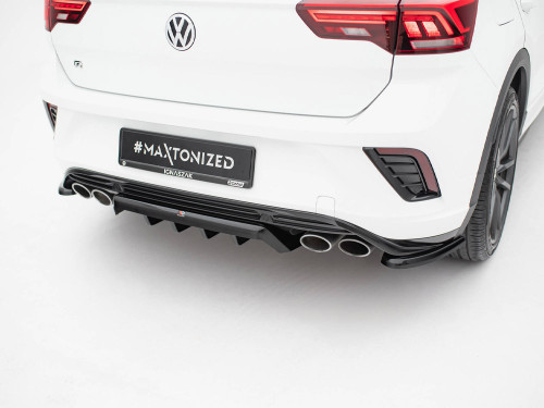 Maxton Central Rear Splitter (Vertical Bars) Volkswagen T-Roc R Mk1 Maxton Central Rear Splitter (Vertical Bars) Volkswagen T-Roc R Mk1