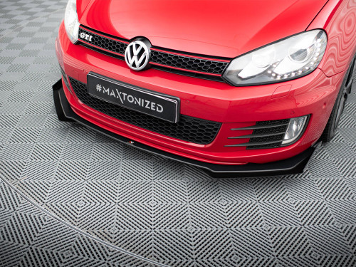 Maxton Street PRO Front Splitter V.3 + Flaps VW Golf GTI Mk6