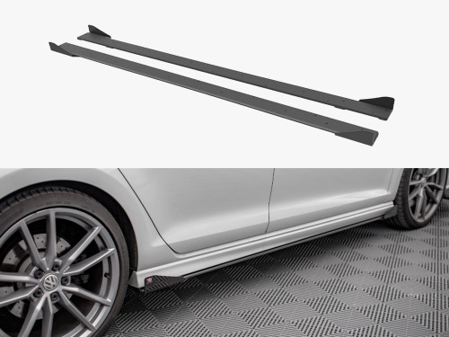 Maxton Street PRO Side Skirts Diffusers + Flaps VW Golf R Mk7