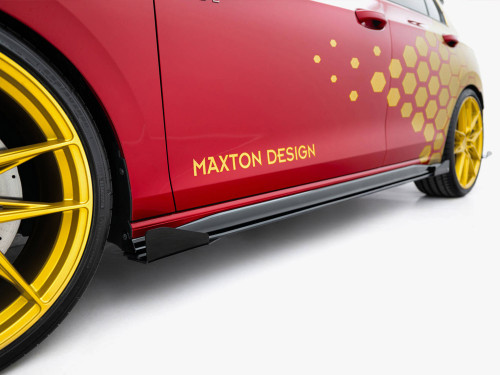 Maxton Street PRO Side Skirts Diffusers + Flaps Volkswagen Golf GTI Clubsport Mk8 Facelift