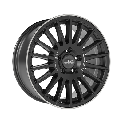 OZ Racing RALLY DESERT MATT BLACK SILVER LET. DIAMOND LIP - 18x8 - 5x120 - CB: 65.1 - ET35