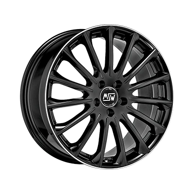 MSW MSW 30 GLOSS BLACK+DIAMOND LIP - 20x8.5 - 5x112 - CB: 73 - ET40