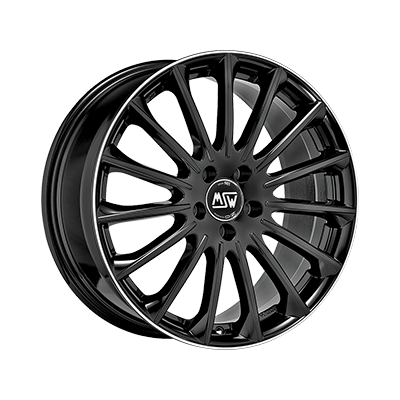 MSW MSW 30 GLOSS BLACK+DIAMOND LIP - 18x7.5 - 5x112 - CB: 73 - ET44