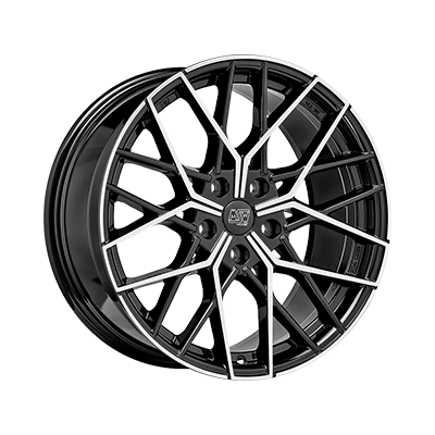 MSW MSW 74 GLOSS BLACK FULL POLISHED - 19x8 - 5x120 - CB: 72.6 - ET29