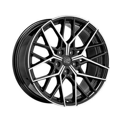 MSW MSW 74 GLOSS BLACK FULL POLISHED - 19x8 - 5x120 - CB: 72.6 - ET45