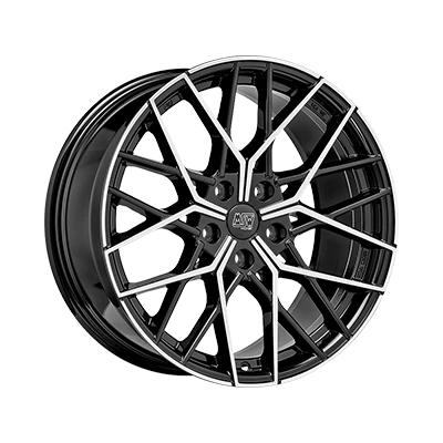 MSW MSW 74 GLOSS BLACK FULL POLISHED - 19x8.5 - 5x112 - CB: 73 - ET30