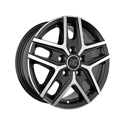 MSW MSW 40 VAN GLOSS BLACK FULL POLISHED - 16x6.5 - 5x118 - CB: 71.1 - ET65